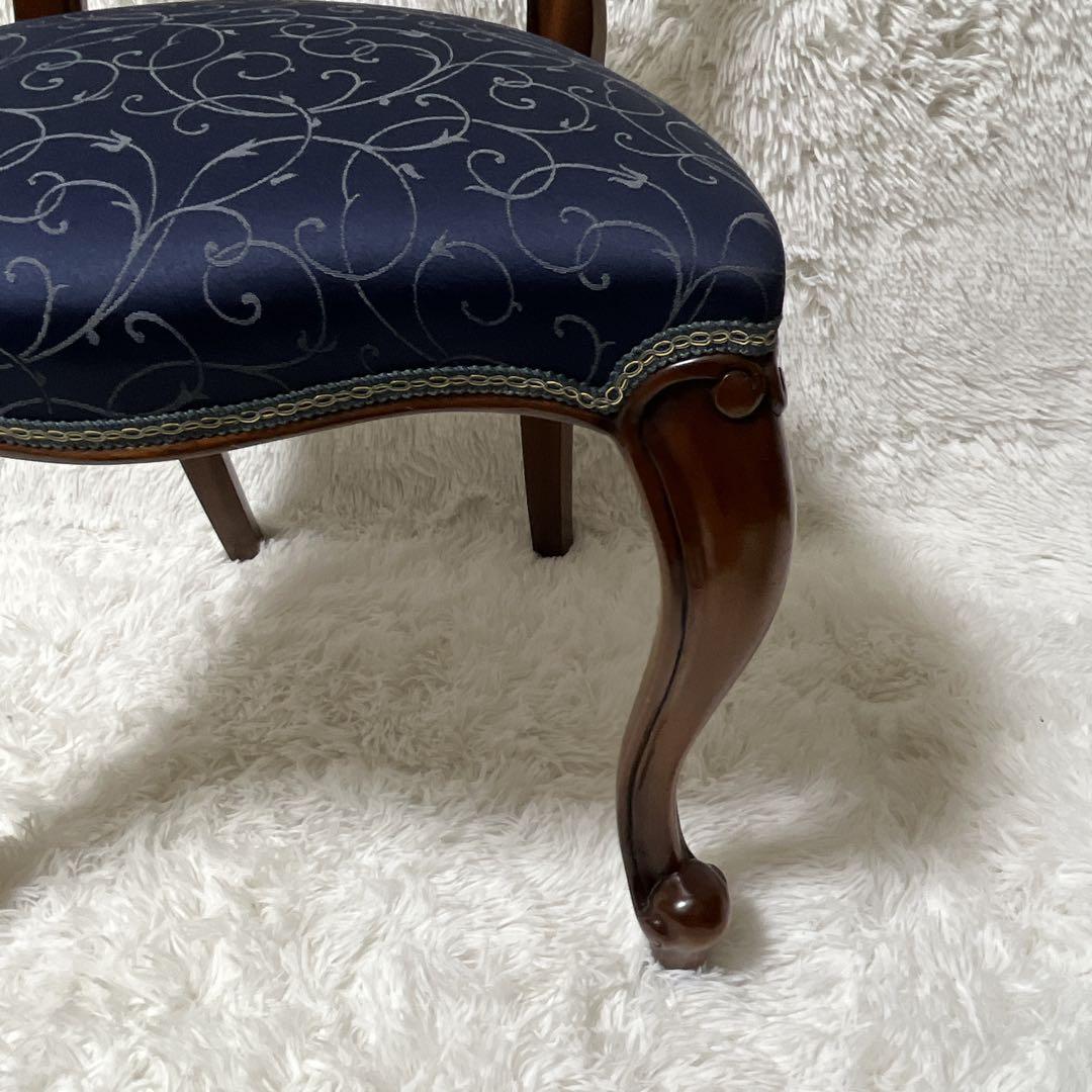 極美品　バルーンバッグ　アンティークチェア　猫脚 　マホガニー　高級　椅子　イス