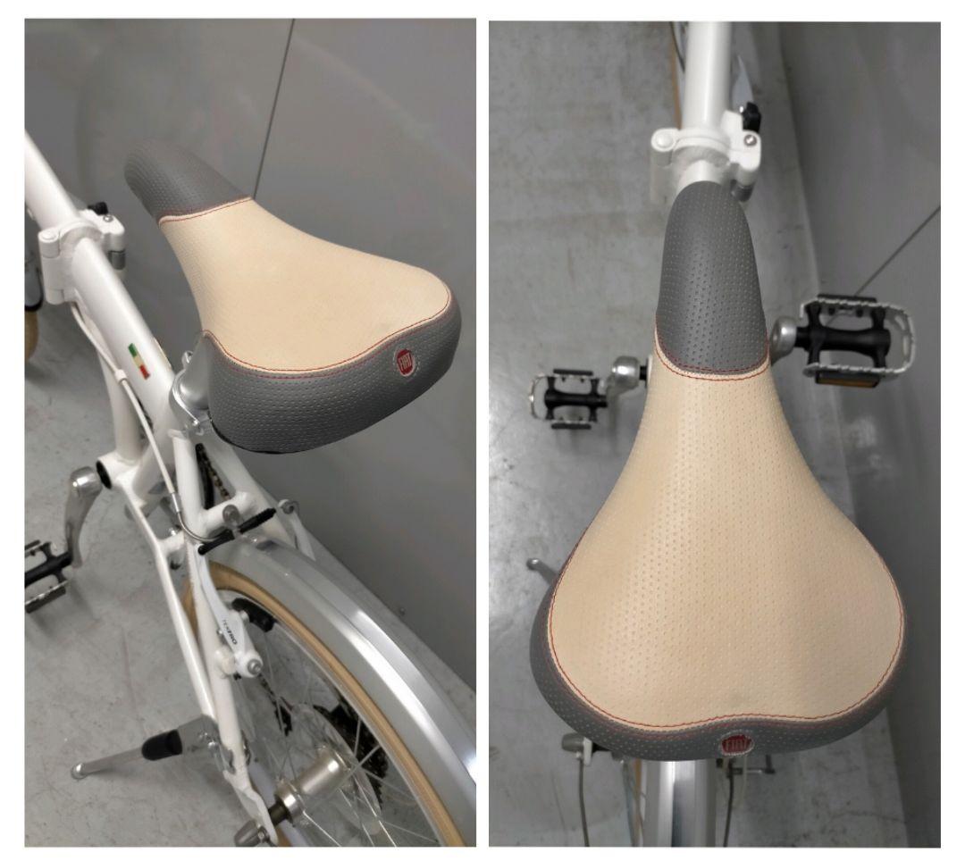 【カズ】FIAT ホワイト 折りたたみ自転車　20インチ