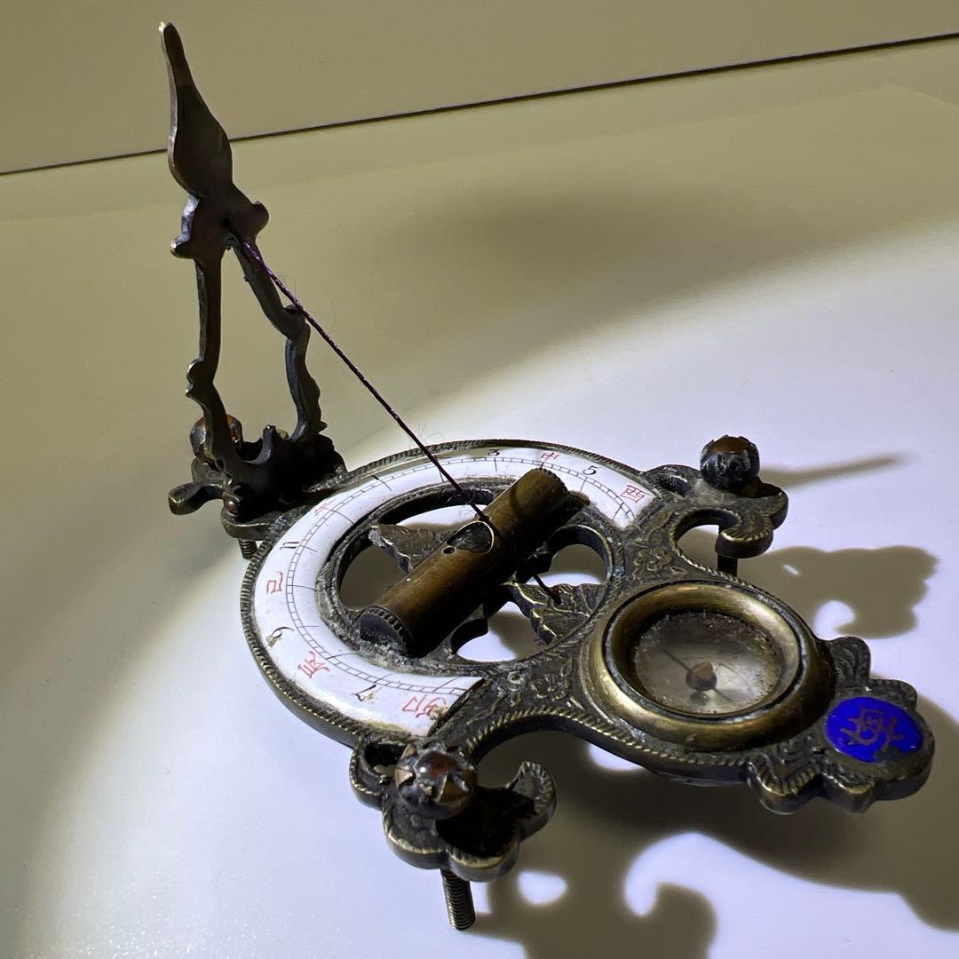 中国古玩　日時計　115g 東Y8-0210☆2Fトヒオオ