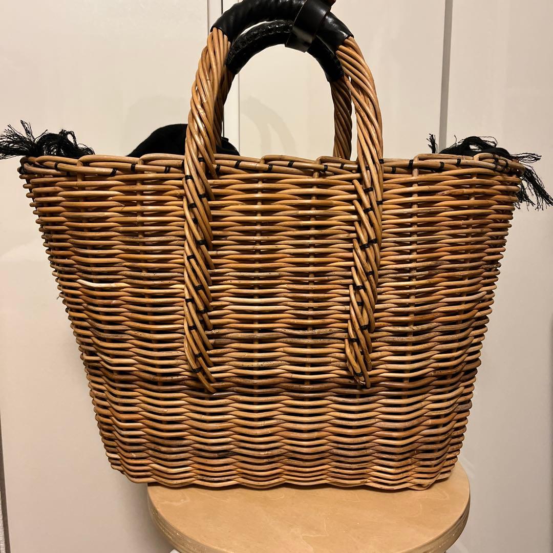 【お値下げ】エバゴス かごバッグ リネンカバー付き