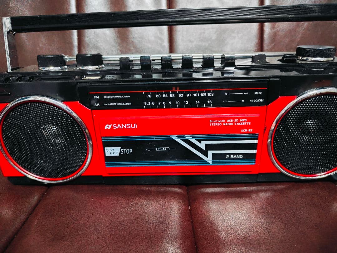ドウシシャ SANSUI Bluetooth ラジオカセット SCR-B2