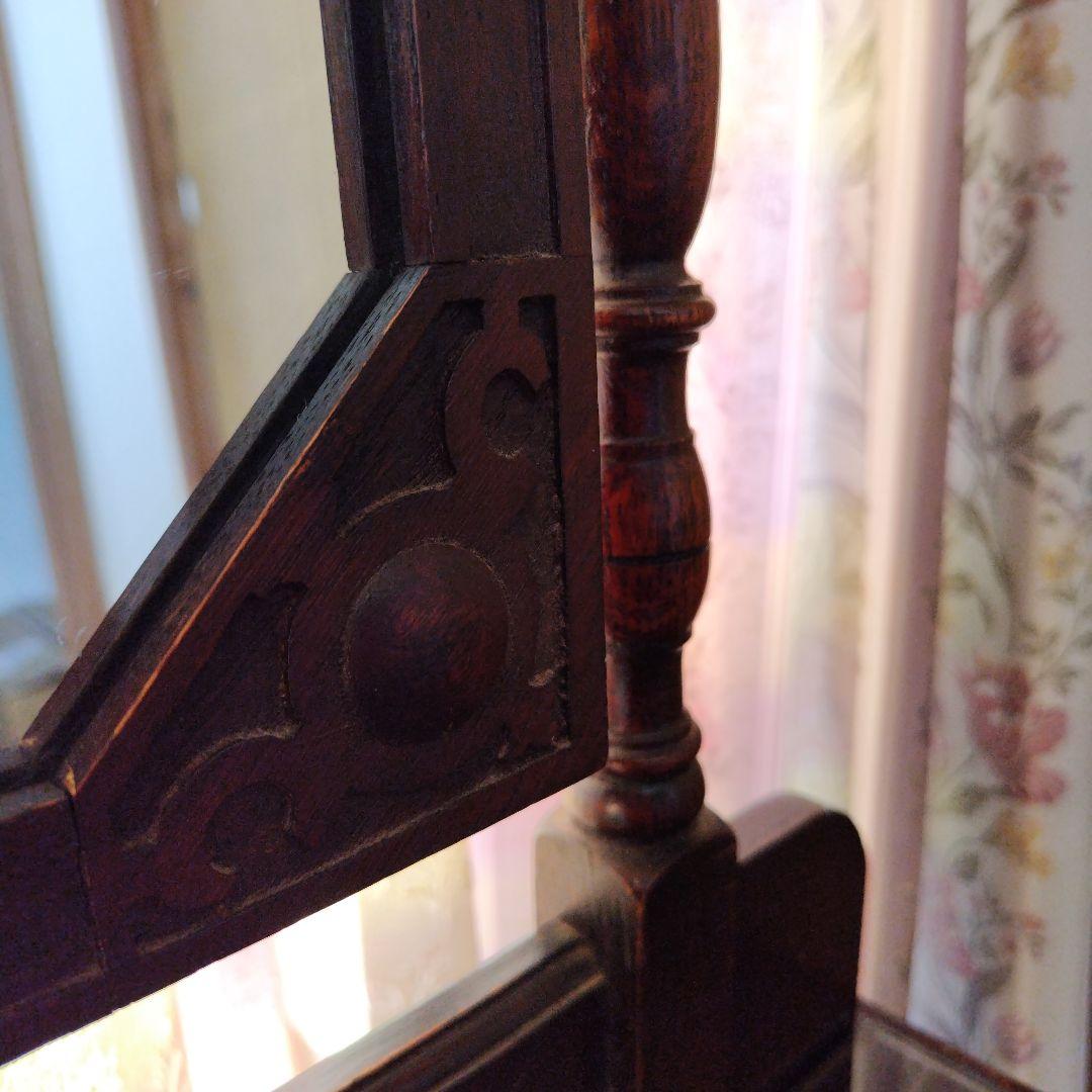 アンティーク風　鏡台　ドレッサー　収納箪笥