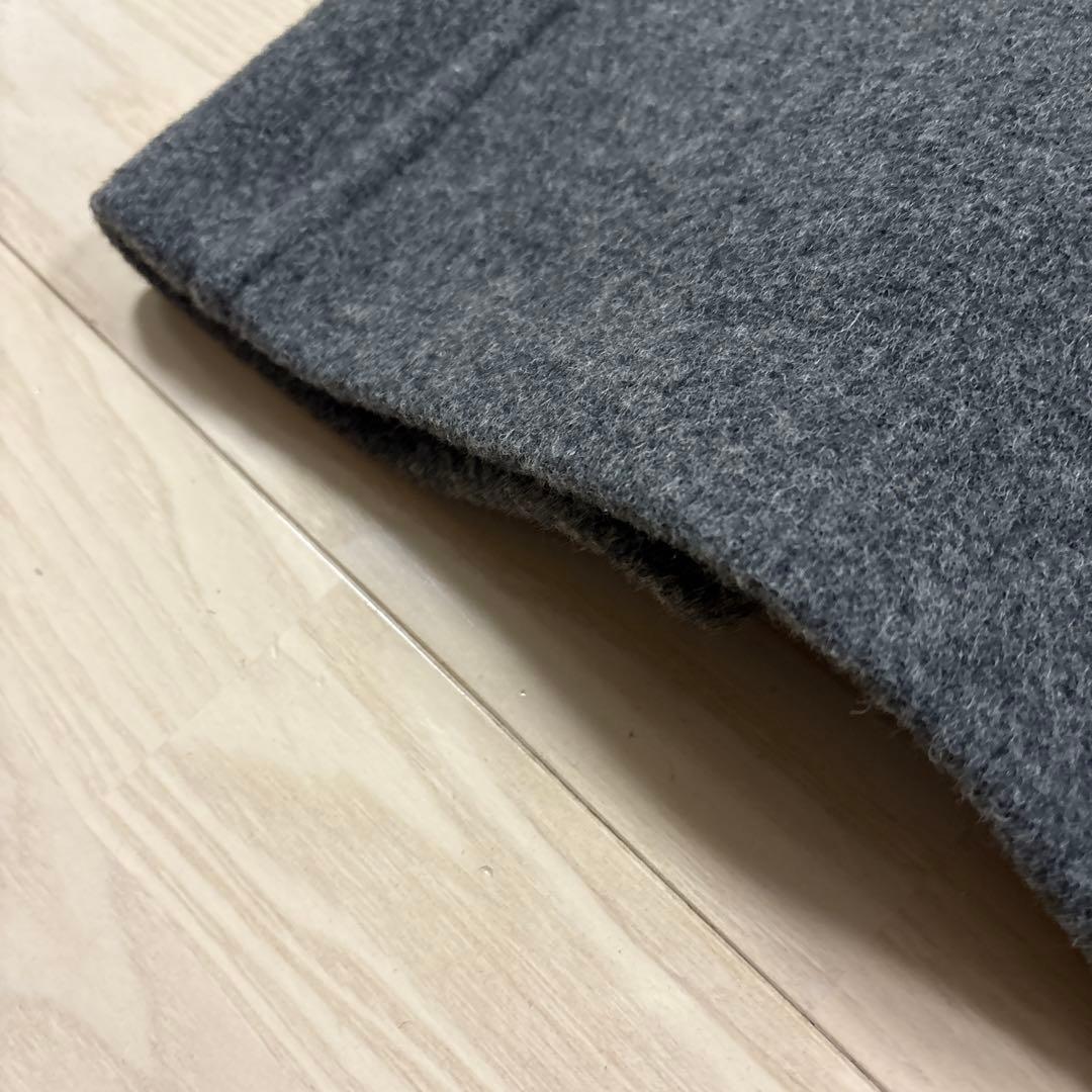 バーバリー ダッフルコート ノバチェック ウール100% グレー