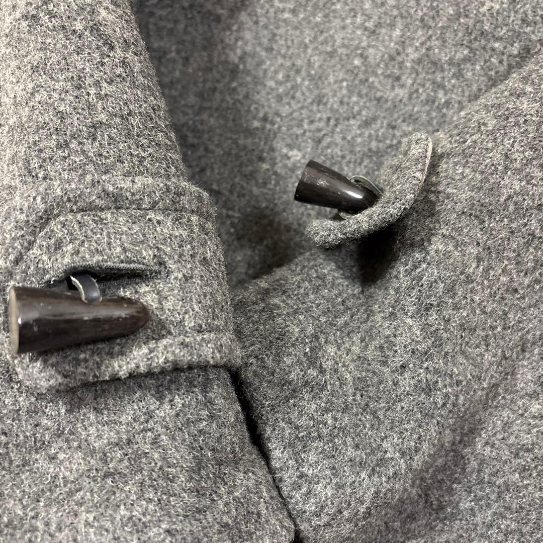 バーバリー ダッフルコート ノバチェック ウール100% グレー