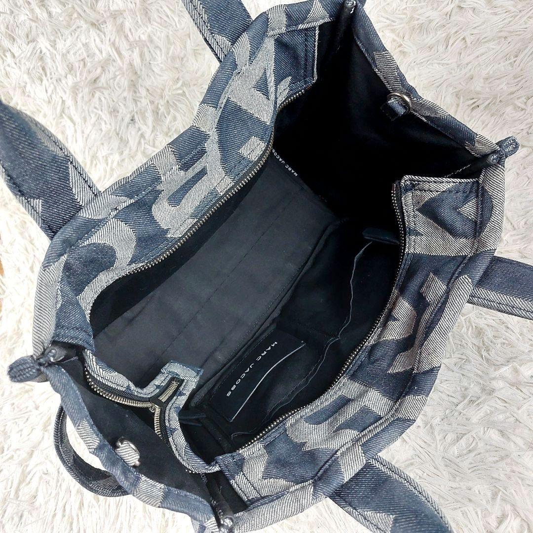 保存袋タグ付 マークジェイコブス モノグラムデニムトート2wayショルダーバッグ