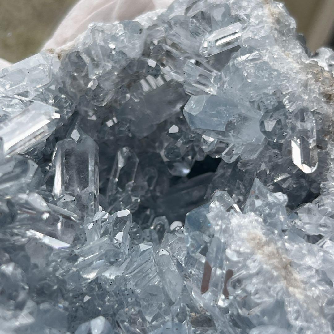 天然石 秘蔵＆美麗品 セレスタイト クラスター EXグレード