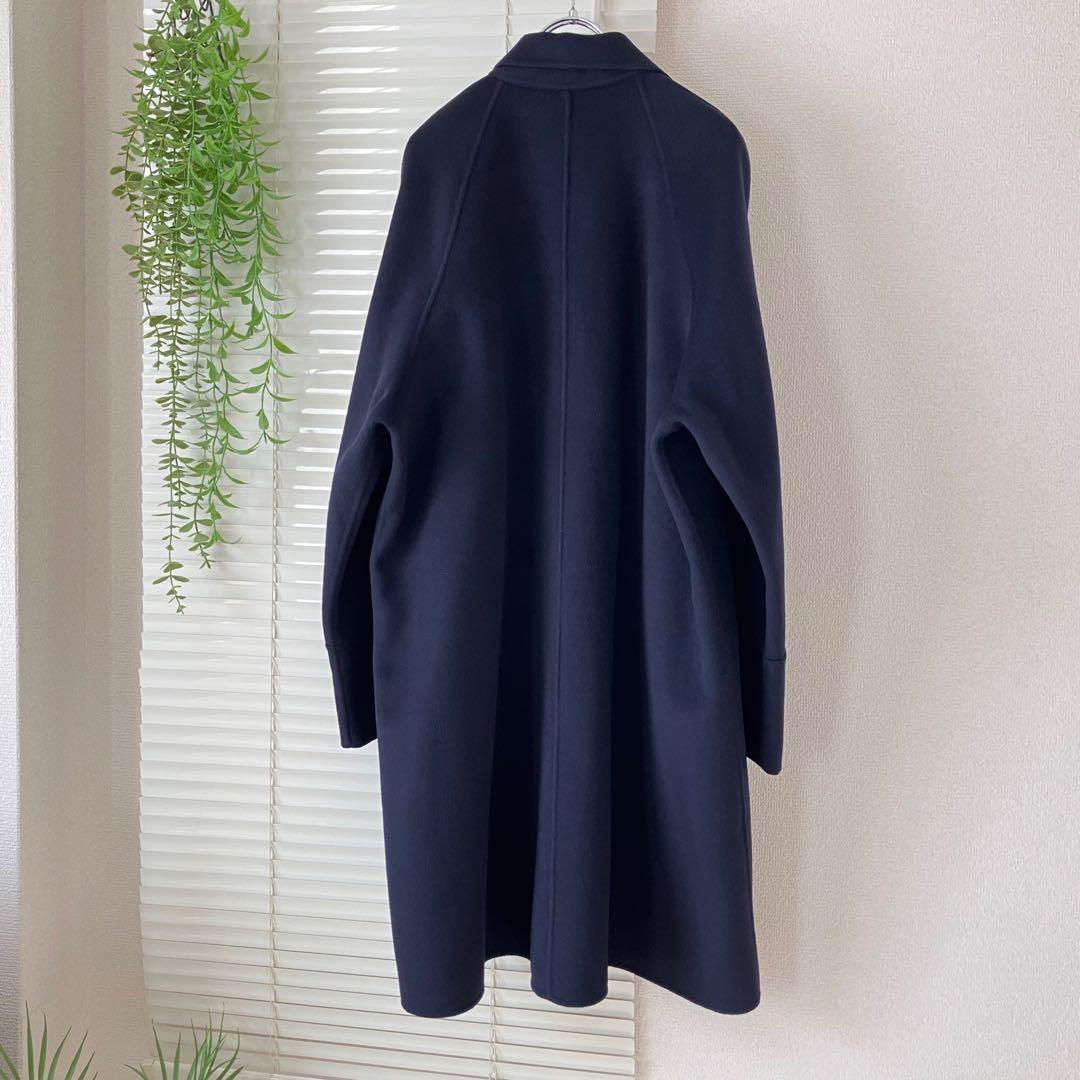 【新品同様】plage スーパー160 Aライン コート 紺 ハミルトン