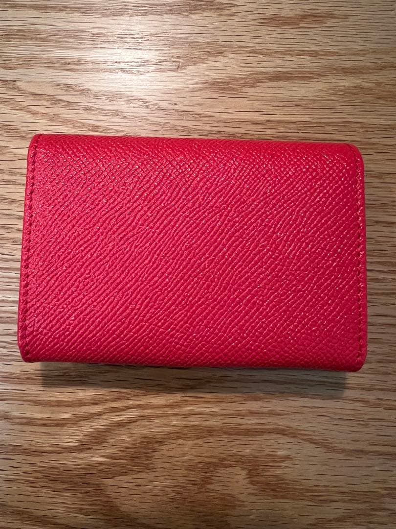 BVLGARI 赤 レザー 名刺入れ