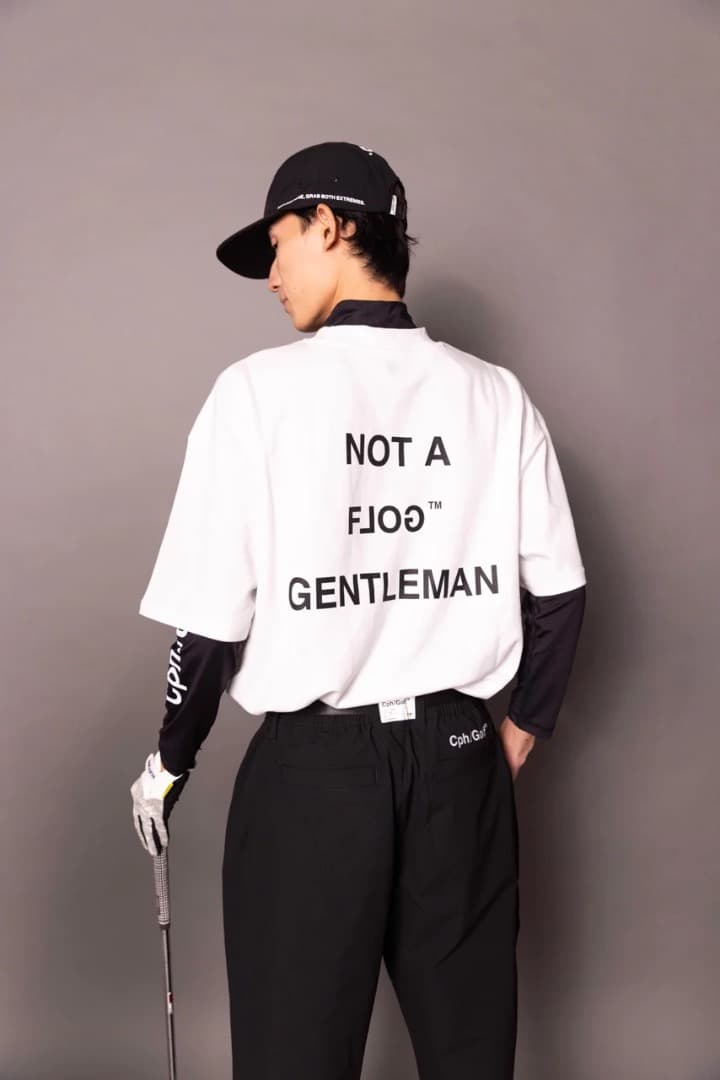 Cph/Golf×RUFFLOG SS MOCK NECK TEE WHITE