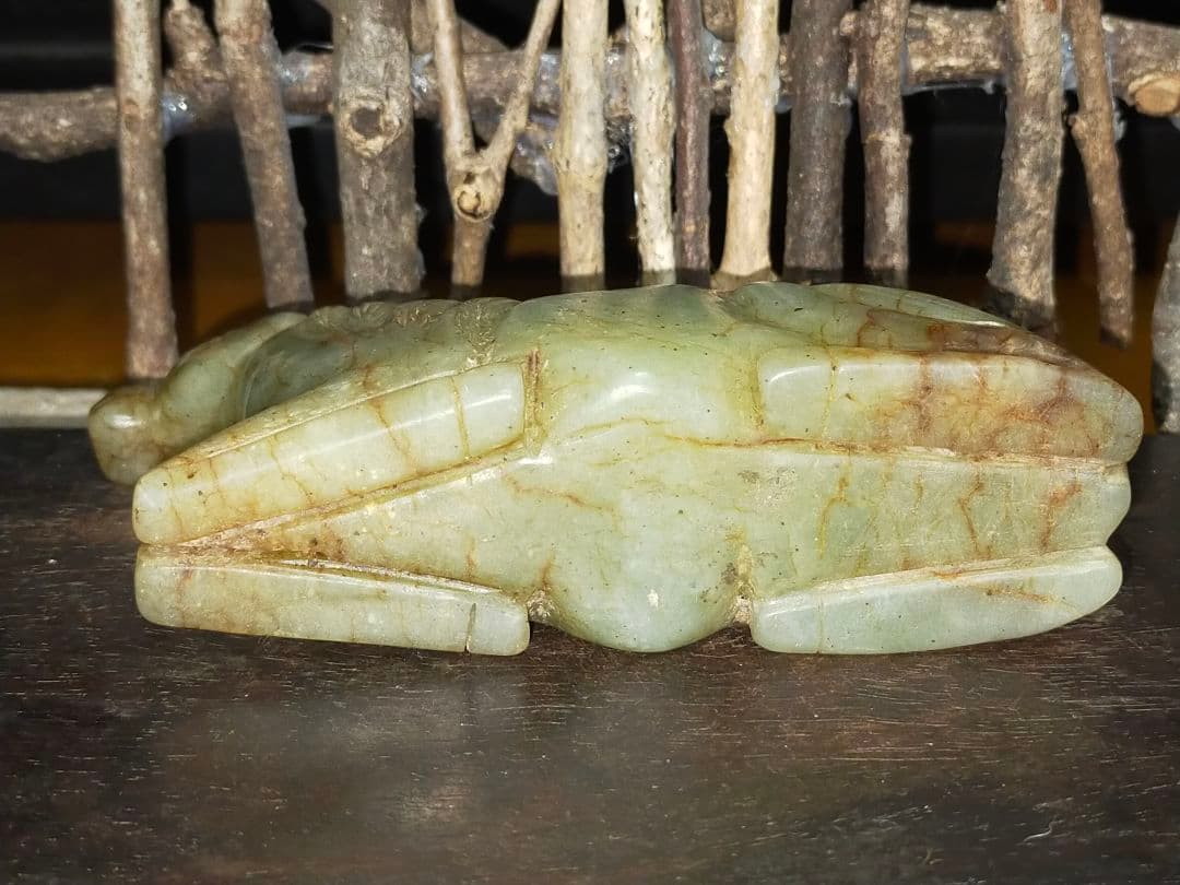 ♥値下げ！♥　中国　玉製　彫刻　馬　石製　置物　骨董　古玩