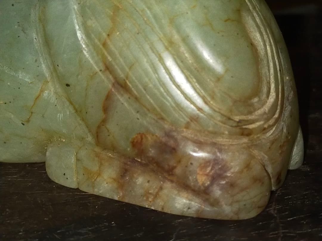 ♥値下げ！♥　中国　玉製　彫刻　馬　石製　置物　骨董　古玩