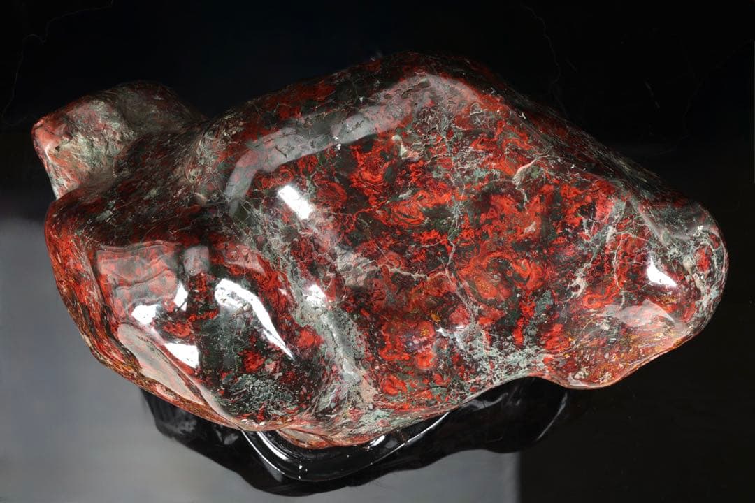 五色石 水石 赤石原石 鑑賞石 天然石 自然石 飾石 美石 台座付 20.6kg