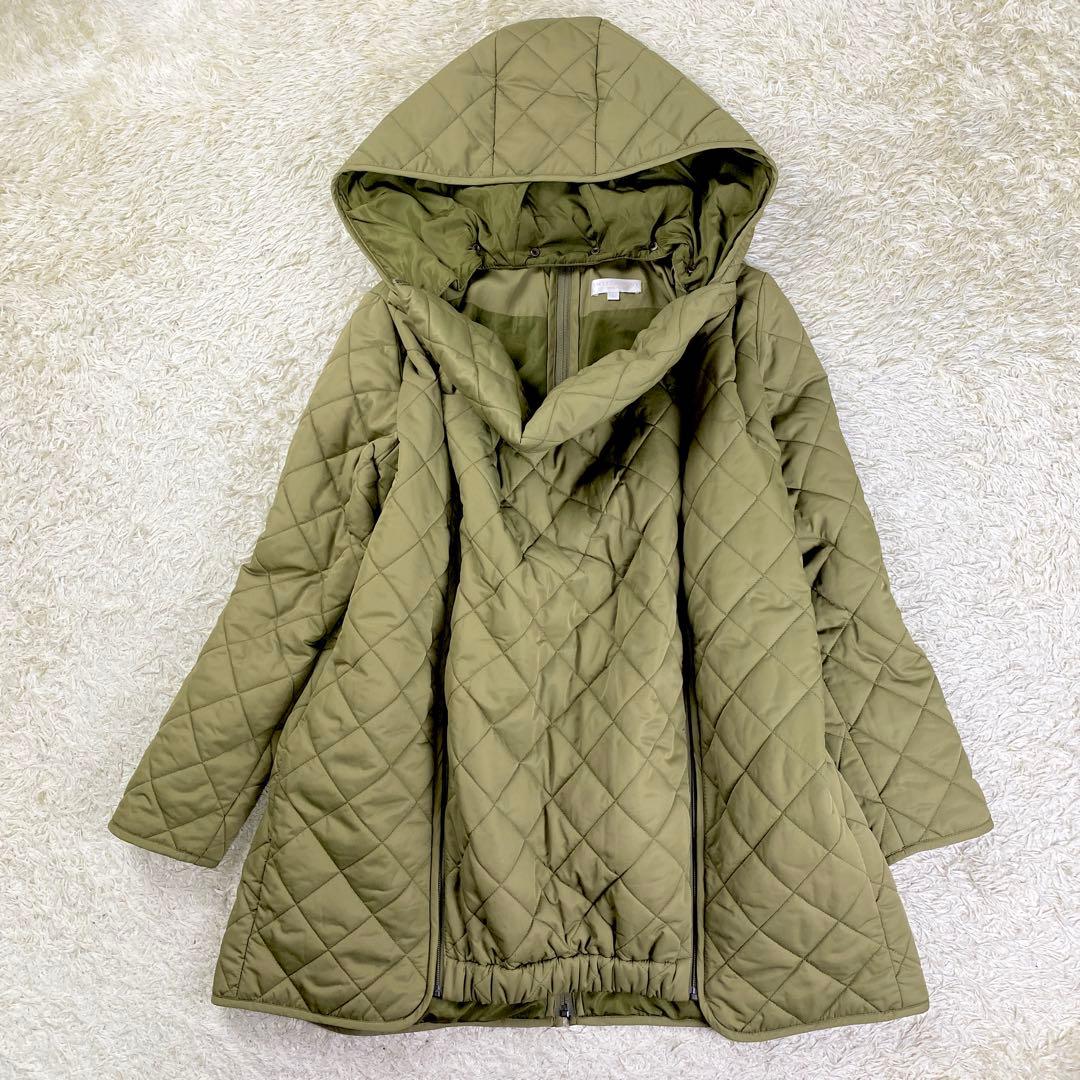 【極美品】スウィートマミー 3way ママコート キルティングコート L カーキ