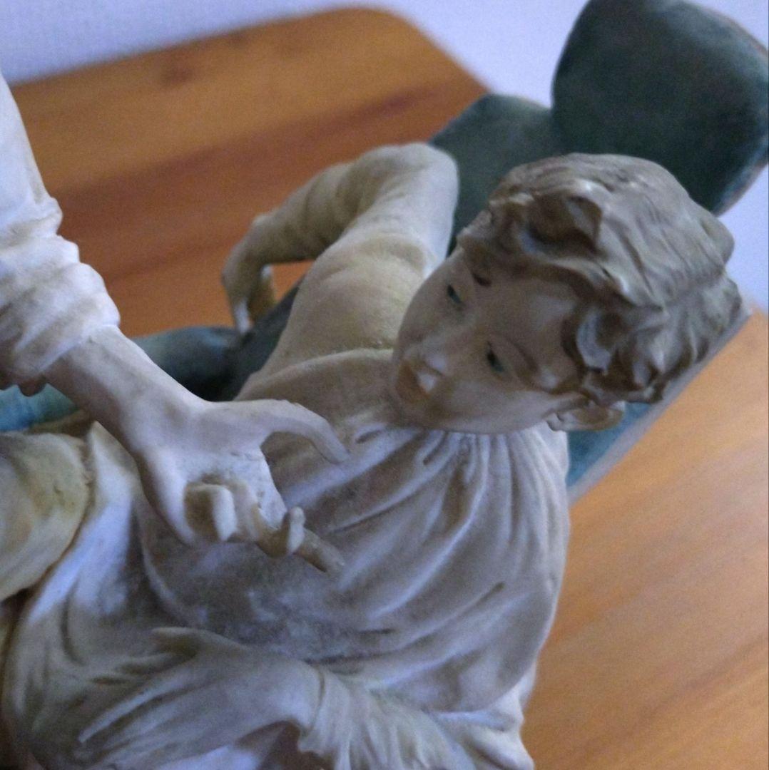 ❇️【訳ありセール】歯医者と子供の陶器 アンティーク仕様