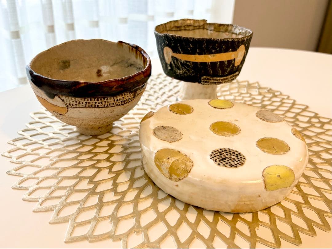 ❤︎期間限定8/5迄：大特価：大人気作家：中田篤さん❤︎ リバーシブル台皿　2個