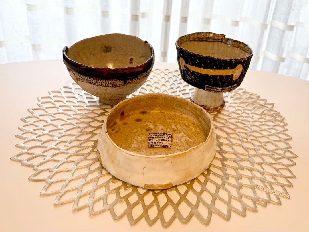 ❤︎期間限定8/5迄：大特価：大人気作家：中田篤さん❤︎ リバーシブル台皿　2個