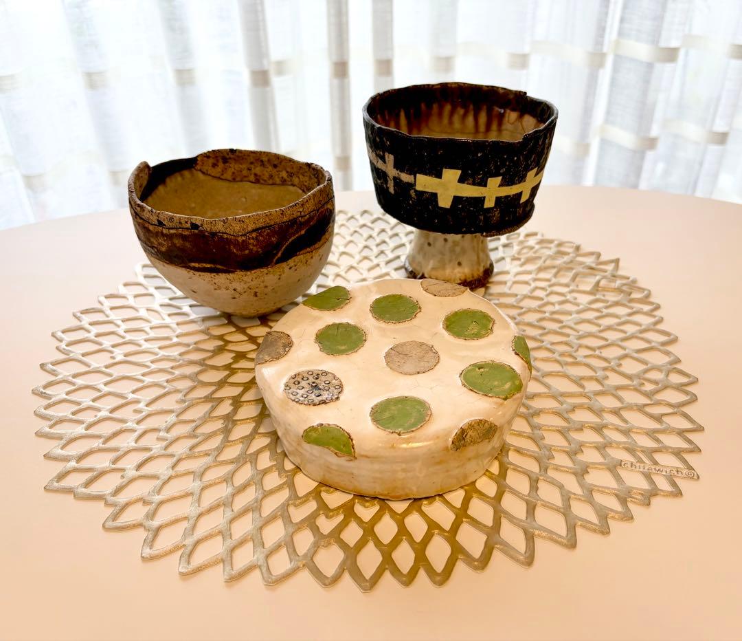 ❤︎期間限定8/5迄：大特価：大人気作家：中田篤さん❤︎ リバーシブル台皿　2個