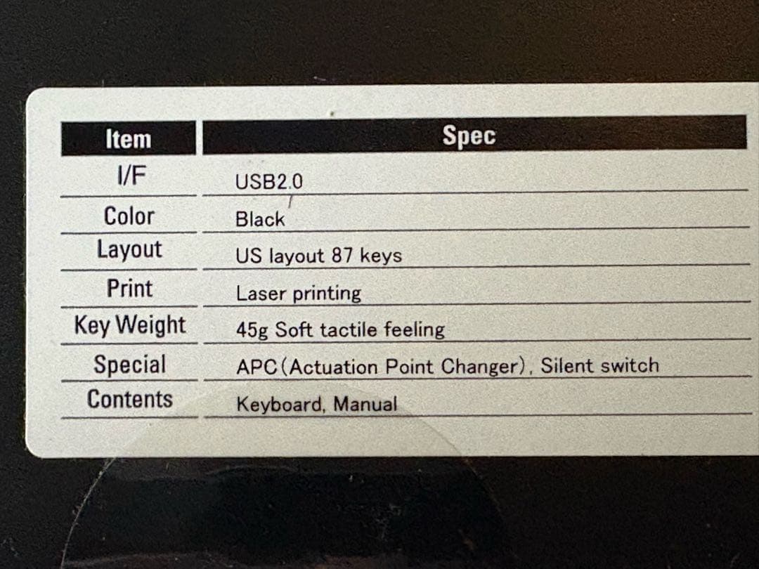 REALFORCE R3S 87キーキーボード US 英語
