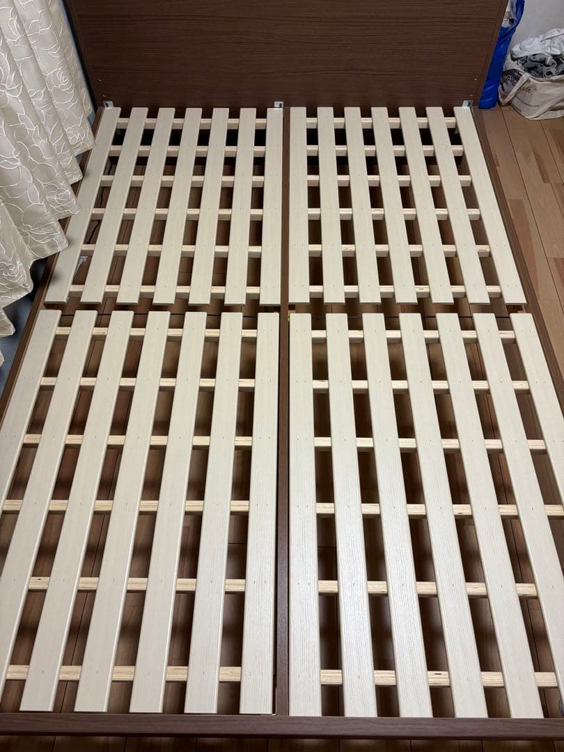 ダブルベッド フレーム+マットレス ニトリ