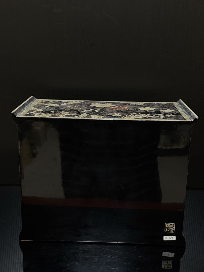 極上 成官鎬印 細密彫刻 螺鈿 華鳥図 宝石箱 小箱 ジュエリーボックス