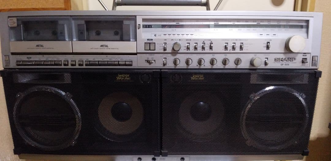 希少・レトロ　SHARP GF-909 FMステレオ　AMラジオ　Wカセット