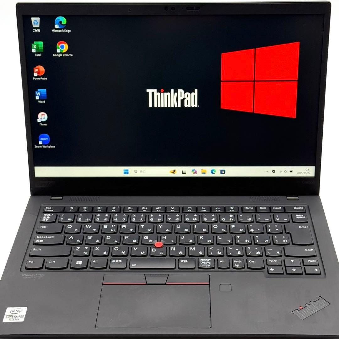 ThinkPad 第10世代i5 薄型1.1kg 高速静音 高音質 11Pro