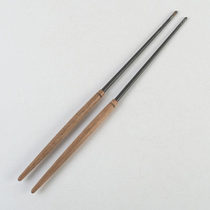 茶道具　金工師　木村清五郎造　風炉用火箸　共布共箱　C　9250