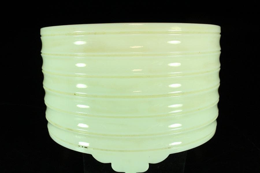 中国美術 白磁 香炉 φ15cm 茶道具 香具(K-RC960)