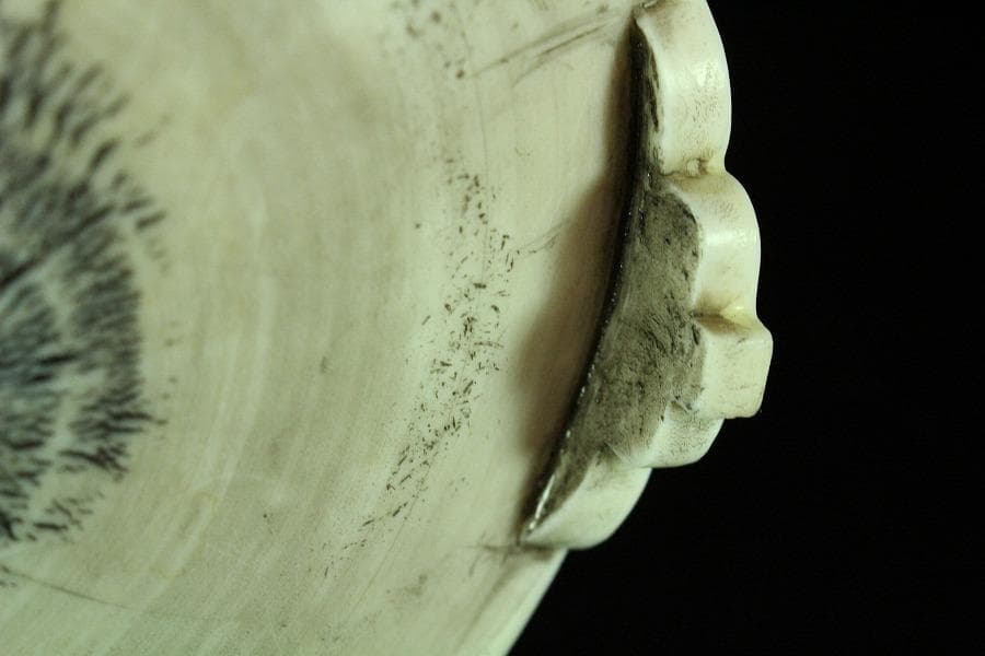 中国美術 白磁 香炉 φ15cm 茶道具 香具(K-RC960)