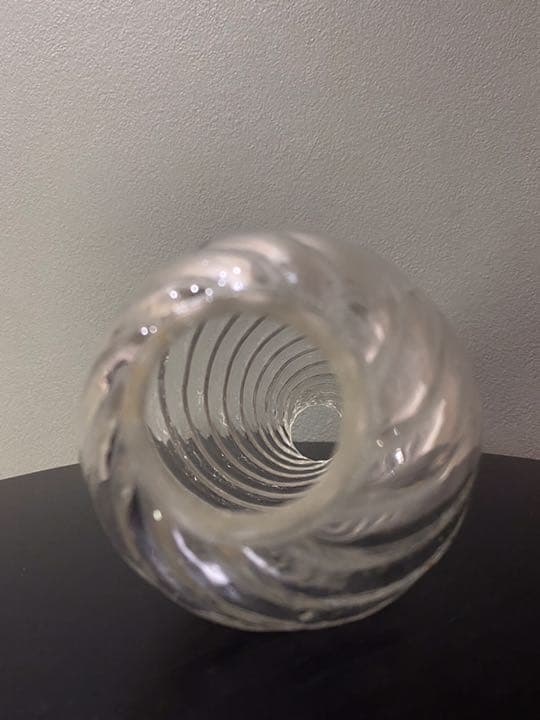 アンティーク ビンテージ ガラス 渦巻 40sシャンデリア フラワーベース