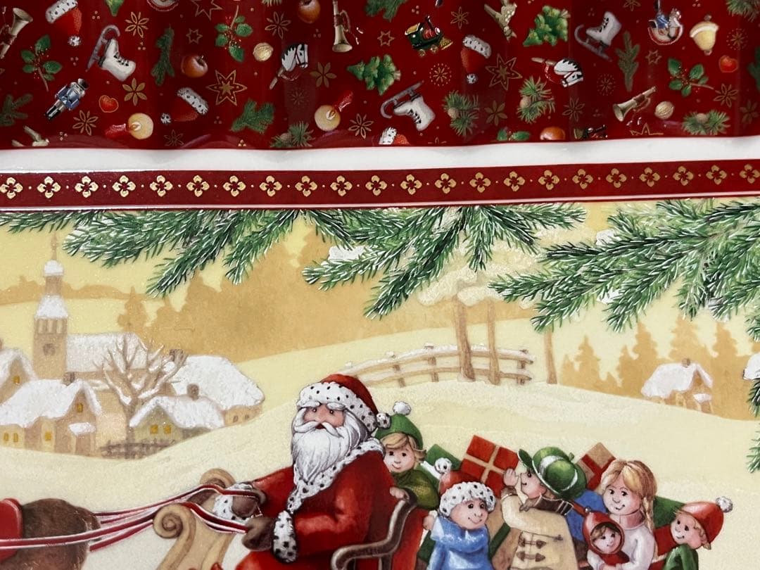 ビレロイボッホ　クリスマス プレート サンタクロース デザイン 超希少