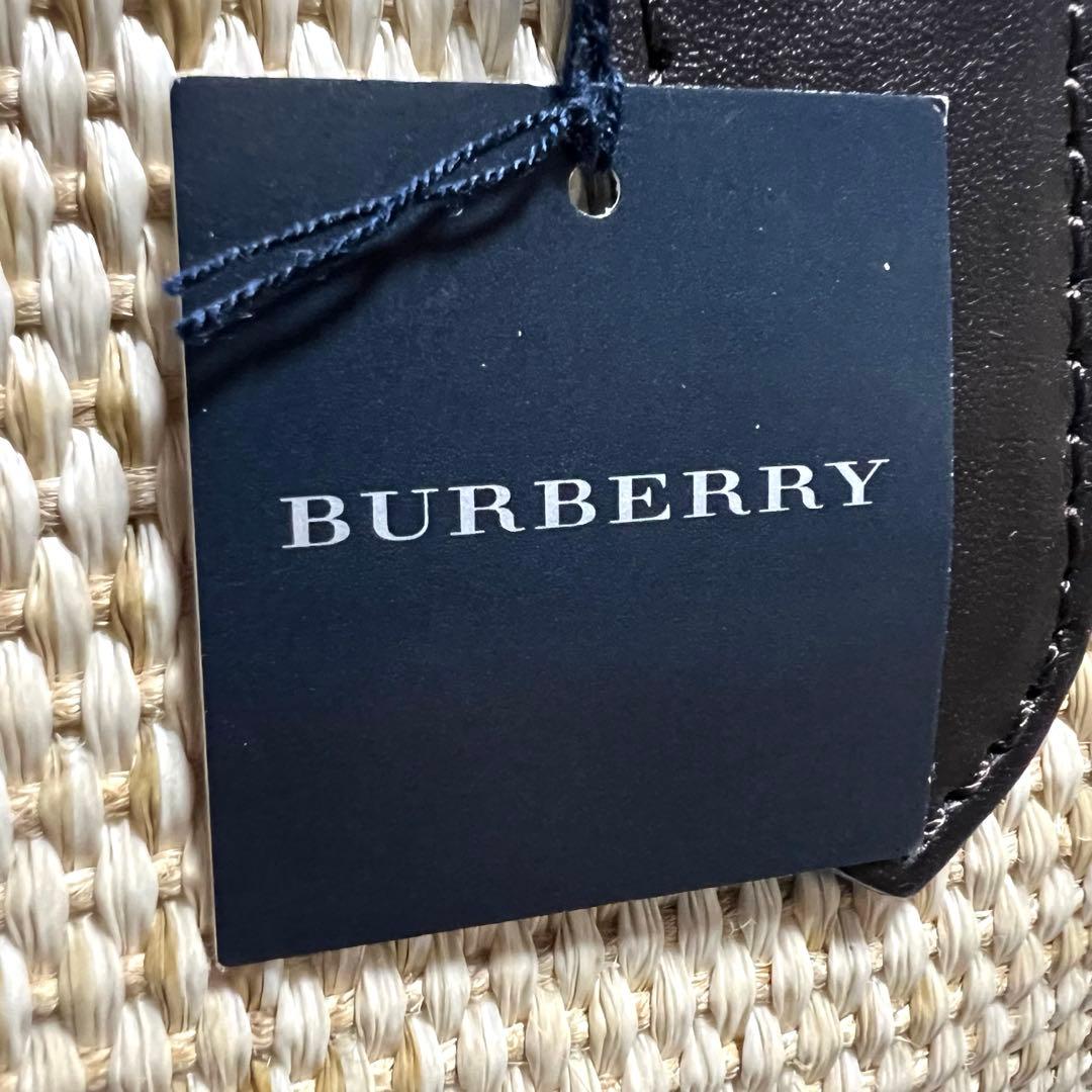 希少！❤️未使用品❤️BURBERRY バーバリー ハンドバッグ レザー ストロー