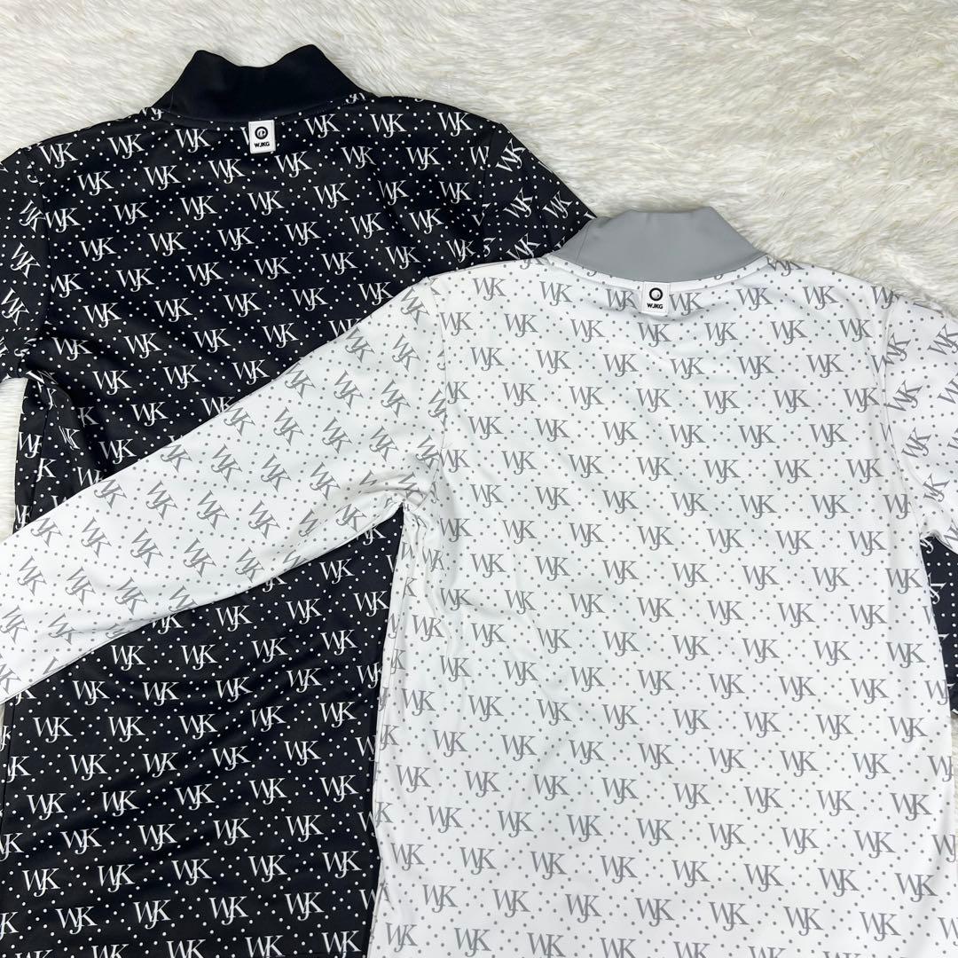 wjk wjkg ゴルフ カットソー モノグラム ハイネック モックネック