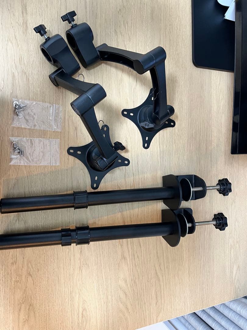 23.8インチモニター2枚とモニターアーム2本セット