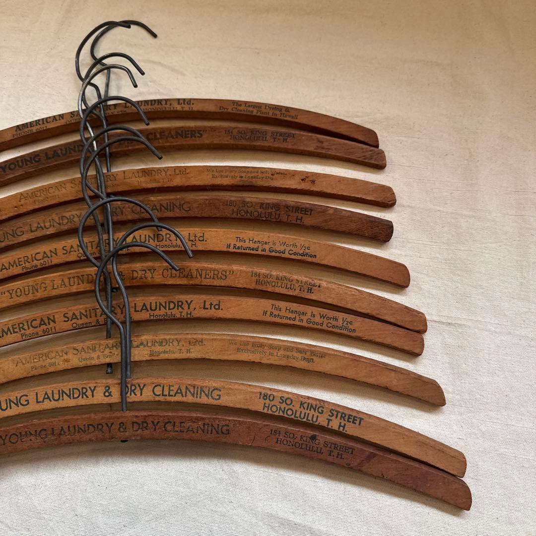 VINTAGE HANGER ヴィンテージ アンティーク ハンガー セット 字入