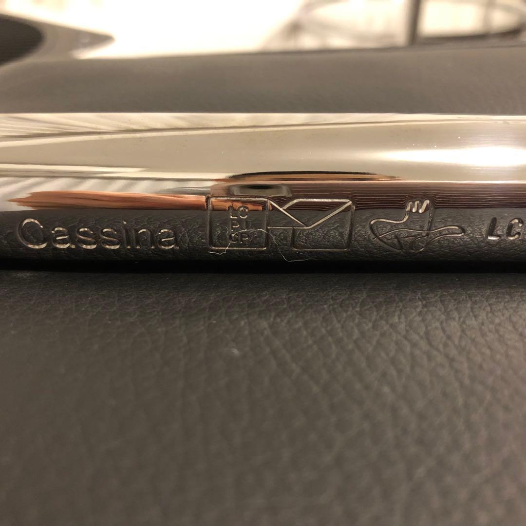 美品 LC2 黒レザー クロームフレーム カッシーナ正規品 ルコルビジエ