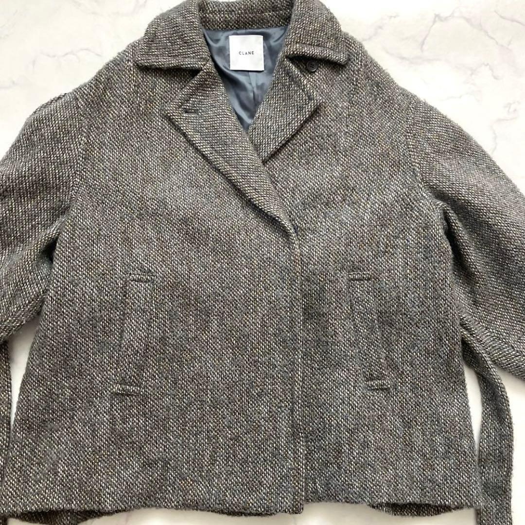 CLANE クラネ　MIX LOOP TWEED BOX COAT ツイード