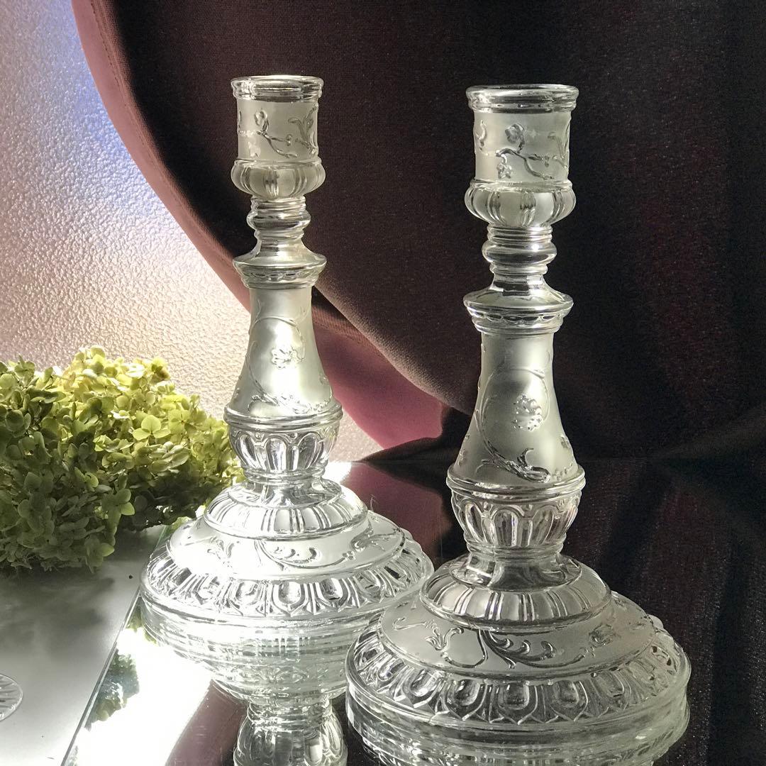 激レア★オールドバカラBACCARATルネサンス★クリスタルキャンドルホルダー♪