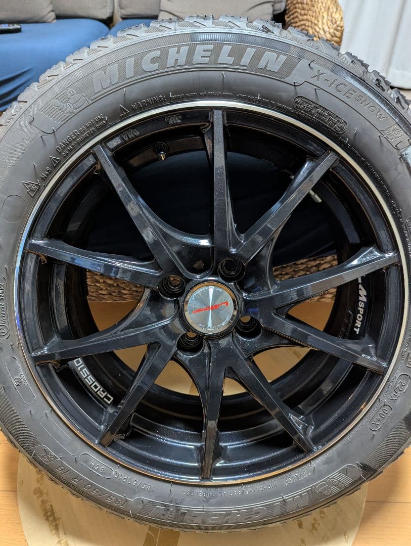 16インチ　アルミホイール　スタッドレス4本セット　ミシュラン　送料込み