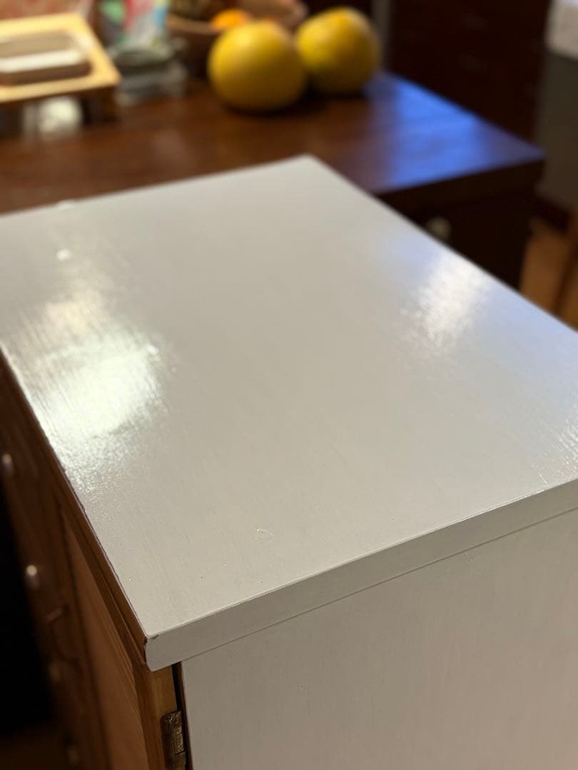 【 フランス 調 ビンテージ 木製 チェスト】真鍮取っ手 キャスター付き