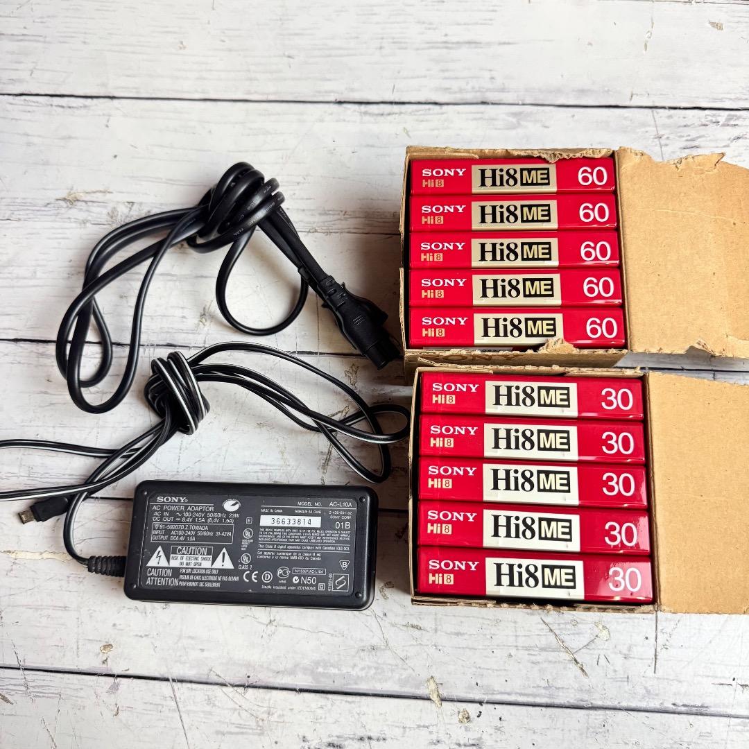 SONY ビデオカメラレコーダー CCD TRV86 Hi8 新品テープ10本付