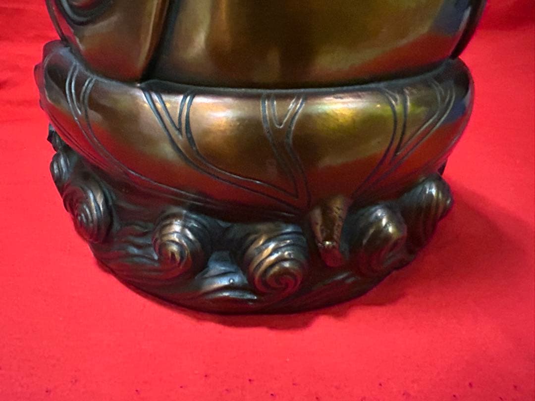 观音菩萨坐像 蓮坐台 紫銅