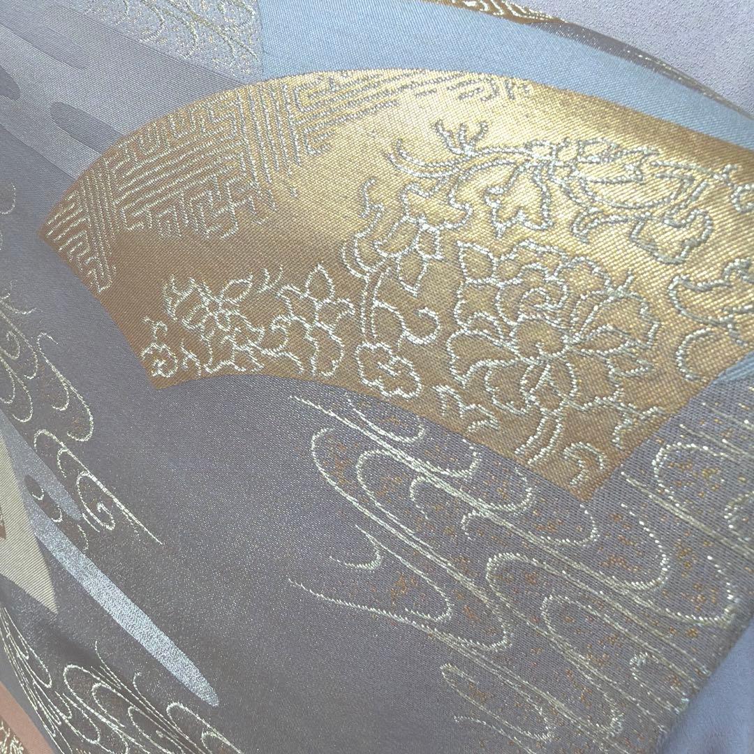 496 訪問着フルセット 正絹 薄紫 金彩 豪華 総刺繍 暈し染め お上品