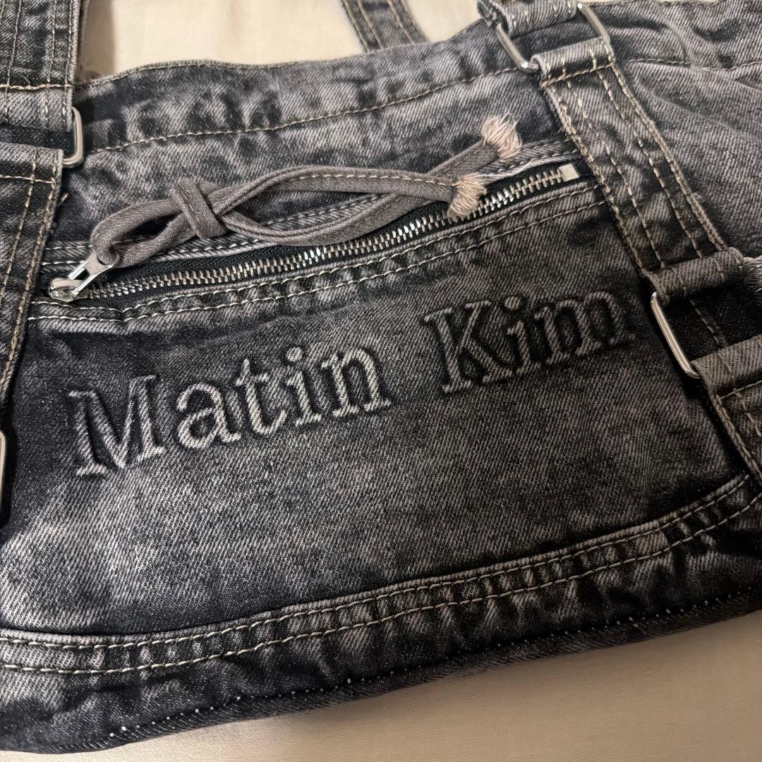 Martin Kim デニムグレーショルダーバッグ