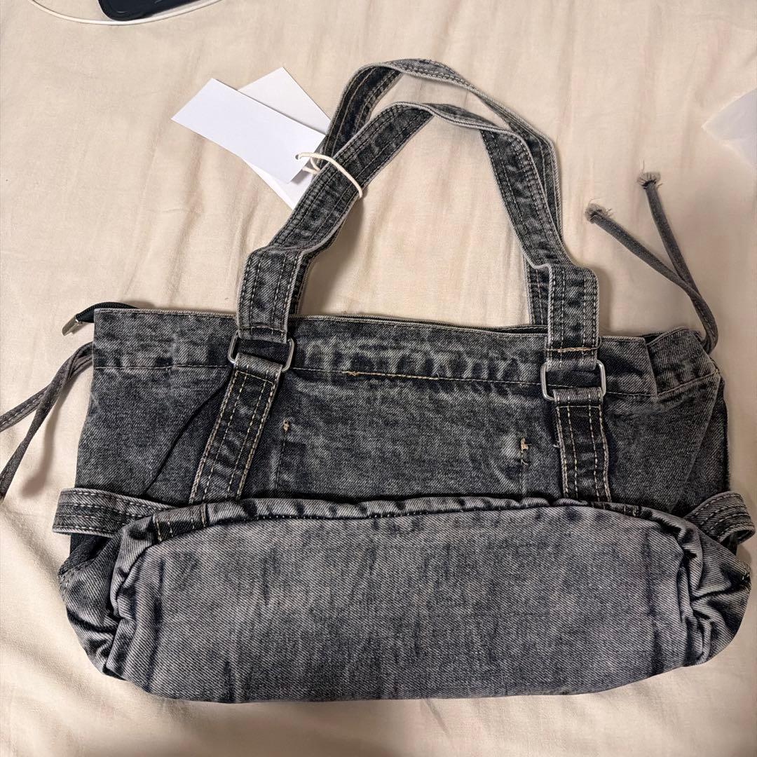 Martin Kim デニムグレーショルダーバッグ