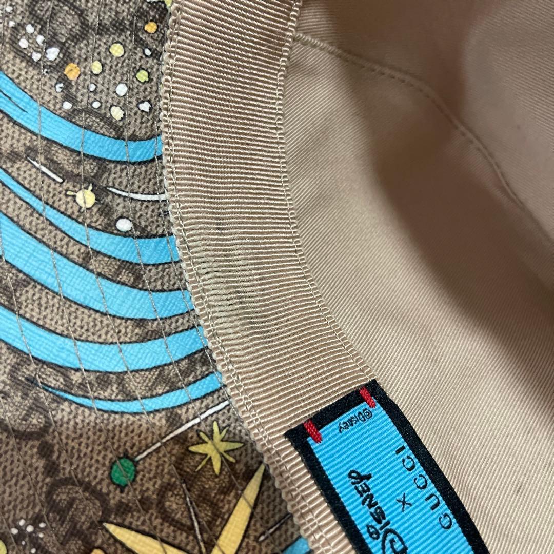 レア　グッチ　ディズニーコラボ　ドナルド　ハット　サイズM 保存袋付き　美品