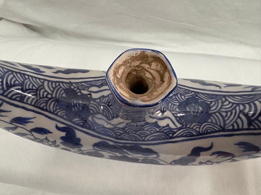 青花　水指　水器　古美術　水注　花瓶　文房具