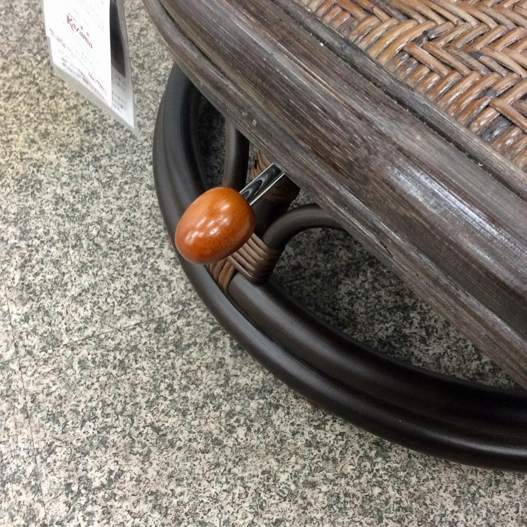 未使用品 カザマ オリッサ ハイバックシーベルチェア ラタン 回転式 ２