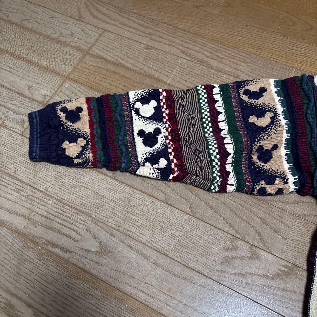 90s ミッキー　3Dニット　coogie クージー　ディズニー　セーター