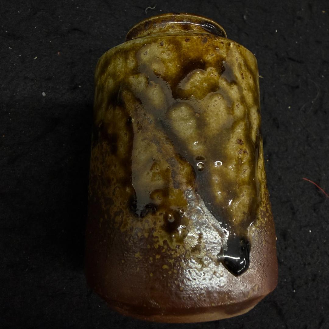 丹波焼　　杉原祥公造　肩衝茶入　 共箱　茶道具